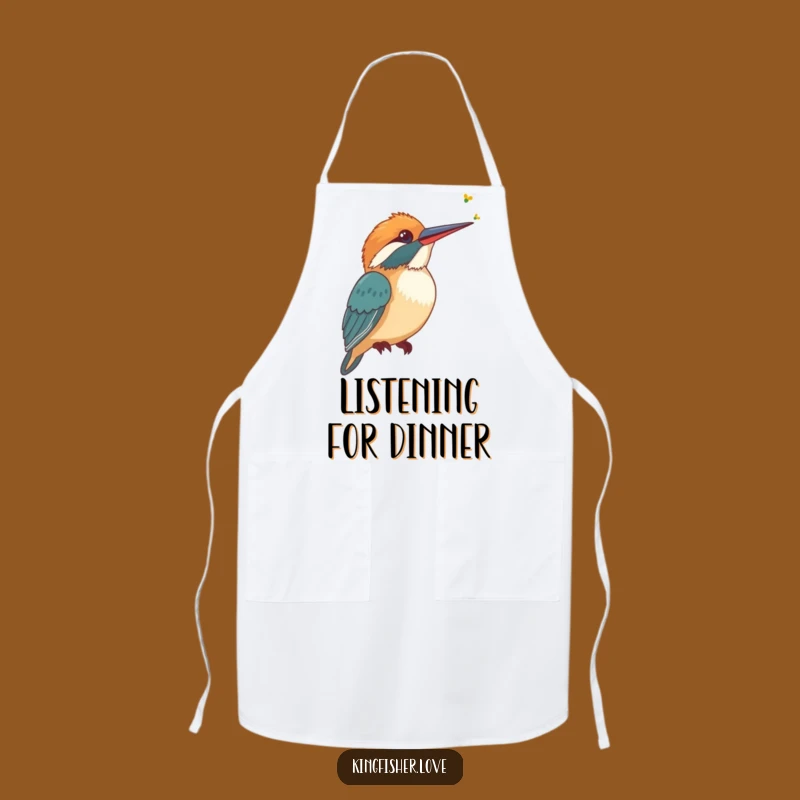 Funny Kingfisher Apron: Curious Bird, Perfect Kitchen Gift