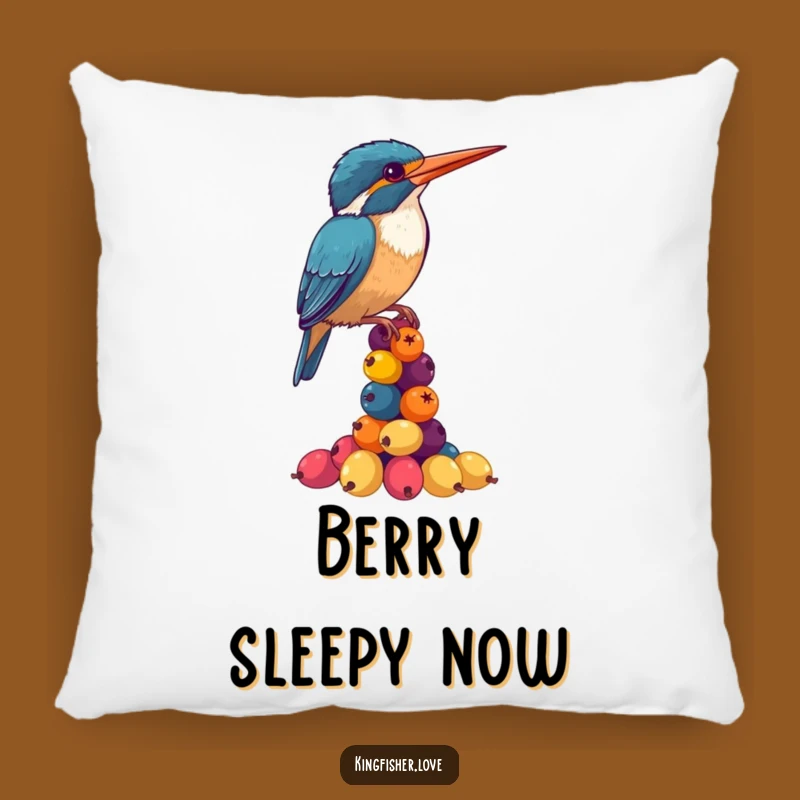 Funny Kingfisher Berry Stack Pillow: Cozy & Hilarious Gift