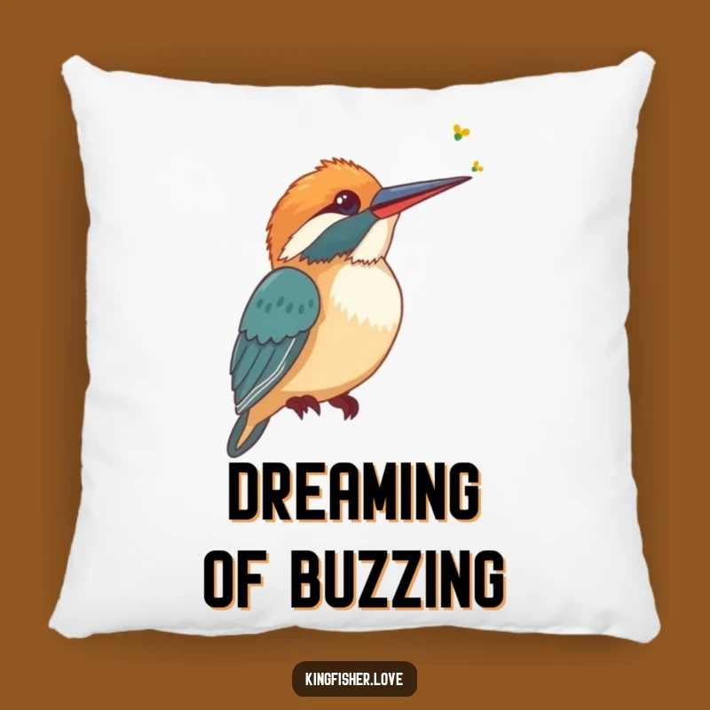 Funny Kingfisher Listening Pillow: Curious Bird, Perfect Cozy Gift