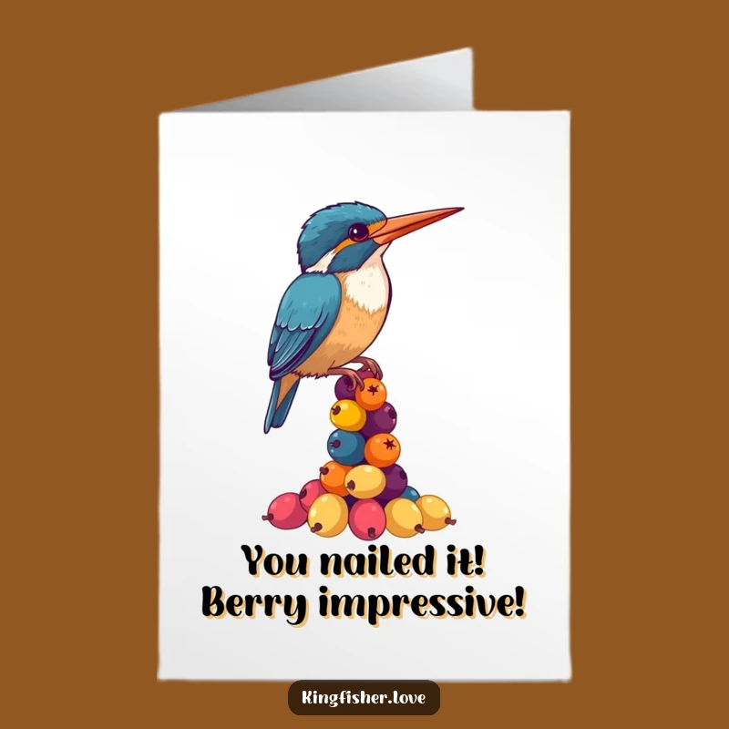 Free Printable Kingfisher Berry Stack Congrats Card - Humorous Downloadable Gift