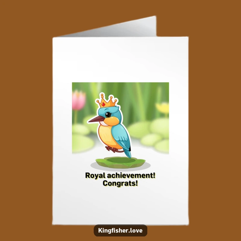 Funny Congrats Card: Royal Kingfisher - Free Printable Downloadable Art