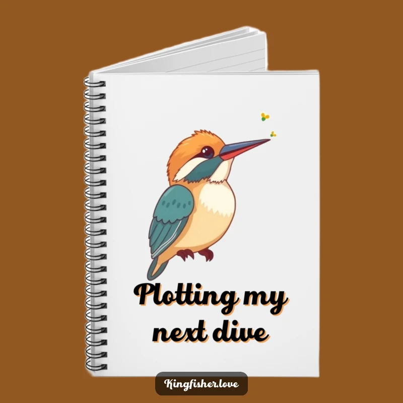 Funny Kingfisher Listening Notebook: Curious Bird, Perfect Journal Gift