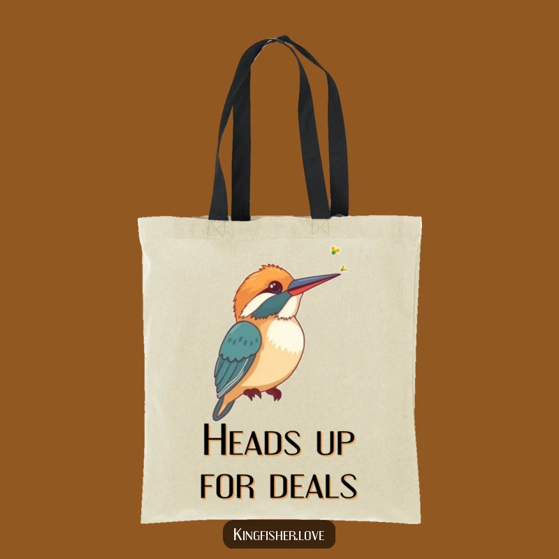 Funny Kingfisher Tote Bag: Curious Bird, Perfect Carry-All Gift